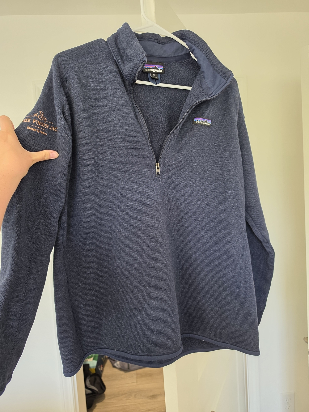 Patagonia Womens Dark Navy Quarter-Zip Fleece Pullover